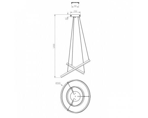 Подвесной светильник Escada Void 10254/2LED Silver APP