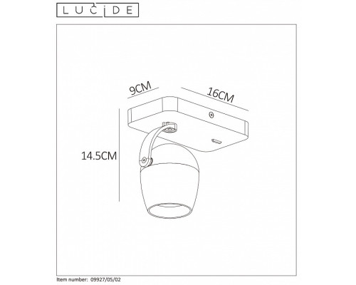 Бра Lucide Preston 09927/05/02