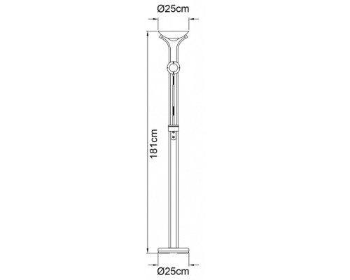 Торшер с подсветкой Arte Lamp Duetto A4329PN-2AB