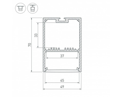 Профиль накладной Arlight SL-LINE 047166