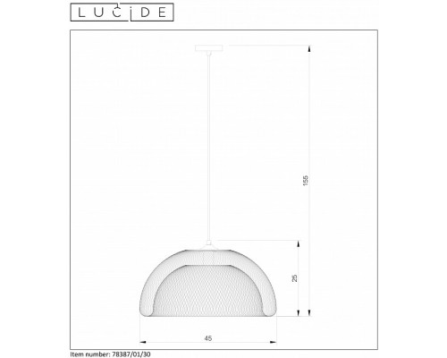 Подвесной светильник Lucide Mesh 78387/01/30