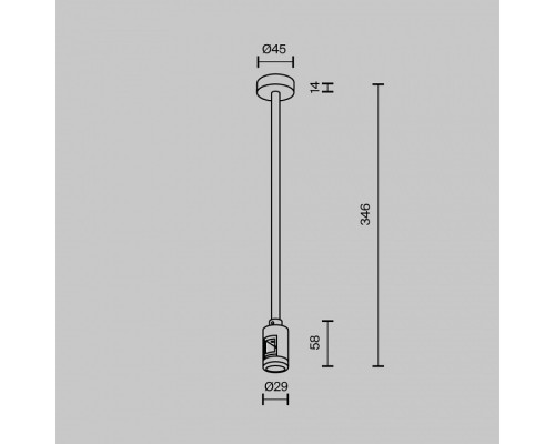 Основание на штанге Maytoni Accessories for tracks Flarity TRA158C-B1-B