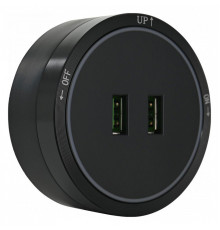 Розетка 2xUSB на треке Arte Milano Am-track-sockets 380066TS LED/USBx2 Black