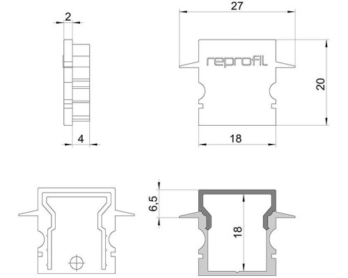 Набор из 10 заглушек для профиля Deko-Light H-ET-02-12 979070