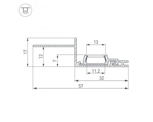 Профиль накладной Arlight Pak-Edge-Slim 23783