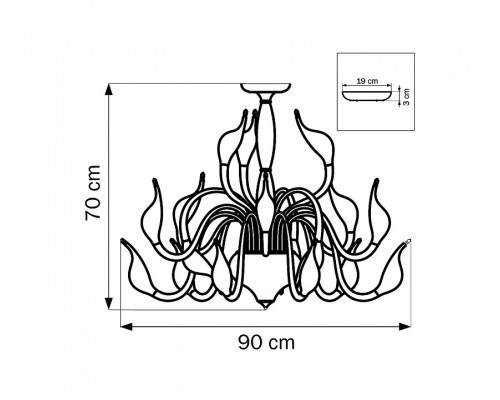 Люстра на штанге Lightstar Cigno Collo 751186