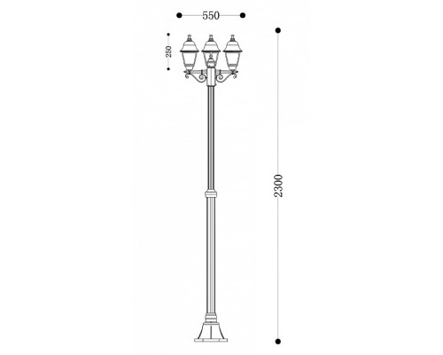 Фонарный столб Maytoni Abbey Road O003FL-03B