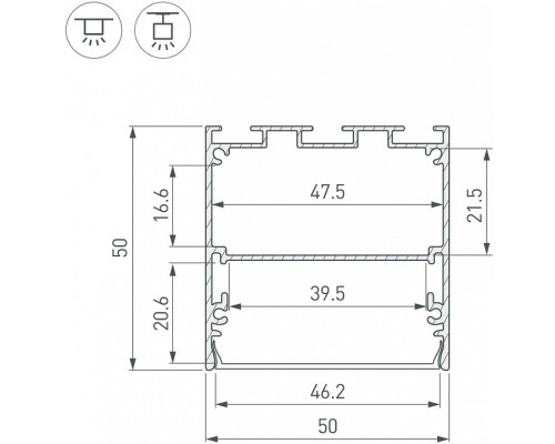 Профиль накладной Arlight SL-LINE 041840