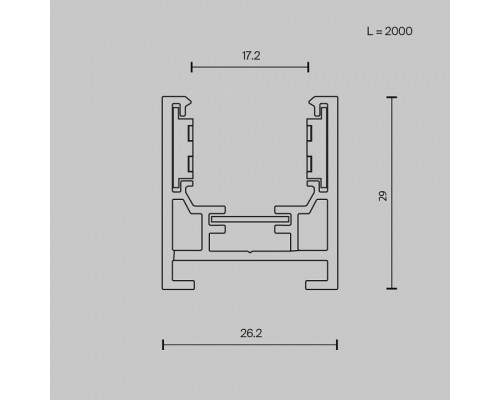 Трек накладной Maytoni Busbar trunkings Exility TRXM034-412B