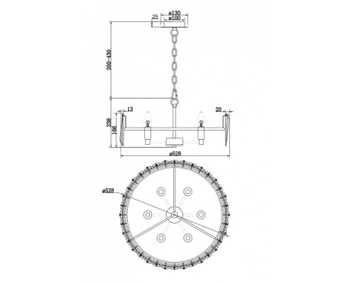 Подвесной светильник Maytoni Puntes MOD043PL-06CH