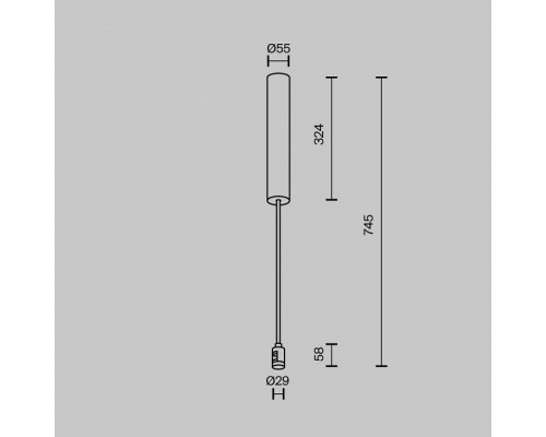 Основание на штанге Maytoni Accessories for tracks Flarity TRA159С-BB1-B