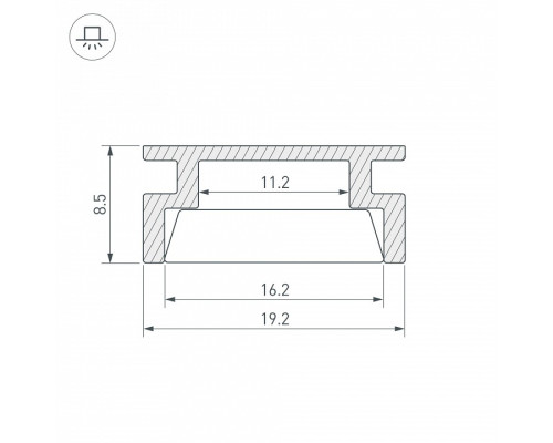 Профиль для плинтусов Arlight HR-2000 ANOD 019190