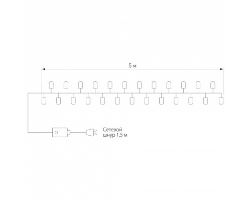 Гирлянда Нить Eurosvet 400-001 400-001 теплый белый