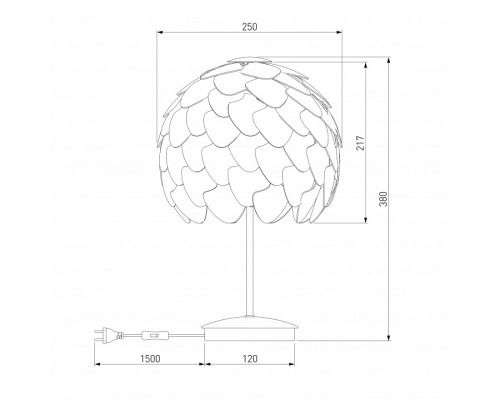 Настольная лампа декоративная Bogate's Cedro 01099/1