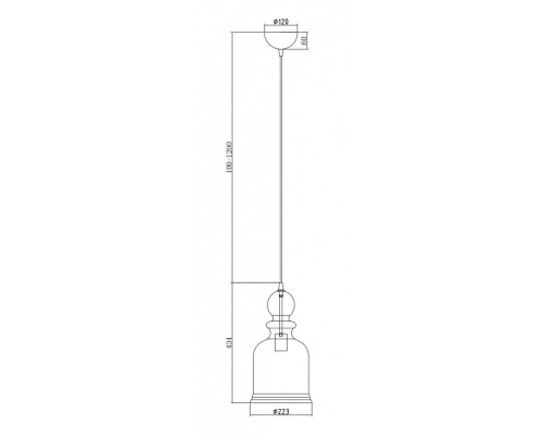 Подвесной светильник Maytoni Tone P002PL-01BZ