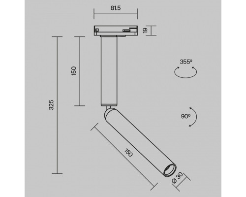 Светильник на штанге Maytoni Focus T TR142-1-6W3K-BS