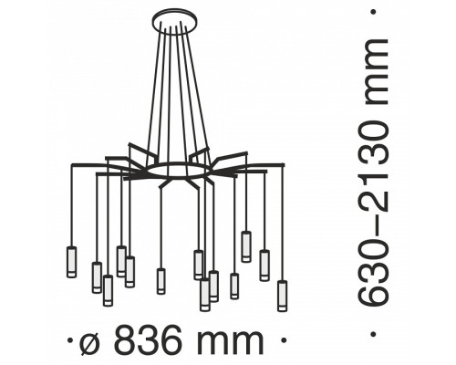 Подвесная люстра Maytoni Davida MOD035PL-12B