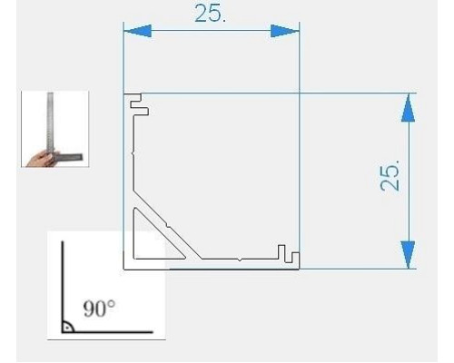 Профиль накладной Deko-Light AV-03-12 970438