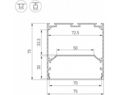 Профиль накладной Arlight SL-LINE 041854