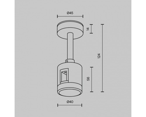 Подвес для трека Maytoni Accessories for tracks Flarity TRA156C-IPC1-B