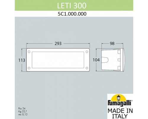 Встраиваемый светильник Fumagalli Leti 5C1.000.000.LYF1R