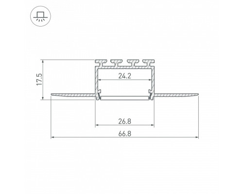 Профиль встраиваемый Arlight PLS 044849