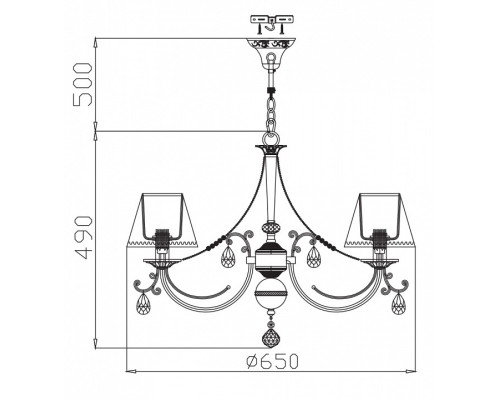 Подвесная люстра Maytoni Soffia RC093-PL-06-R