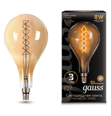 Лампа светодиодная Gauss LED Vintage Filament Flexible E27 8Вт 2400K 150802008