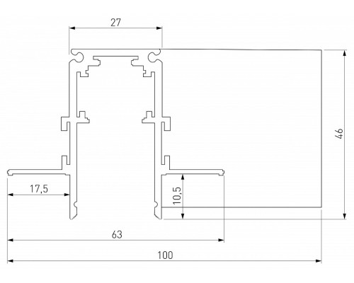 Соединитель угловой L-образный для треков встраиваемых Elektrostandard Slim Magnetic a067509