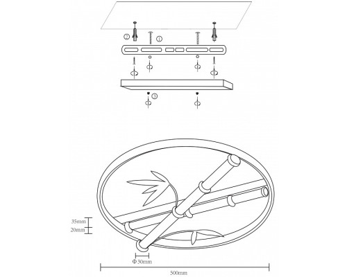 Накладной светильник Velante Velante 440-307-03