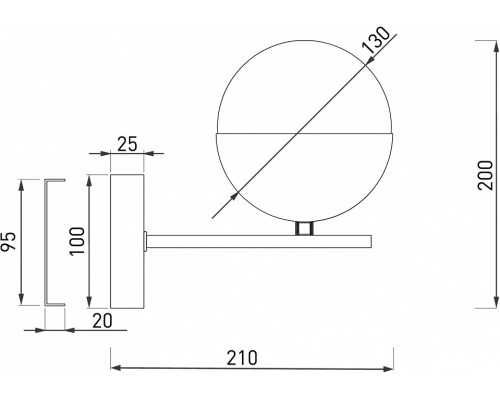 Бра Eurosvet Nuvola 70129/1 латунь