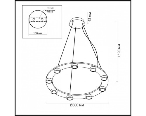 Подвесная люстра Odeon Light Turman 6631/75L