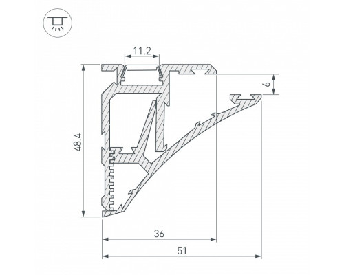 Профиль накладной Arlight Shelf-620 23788