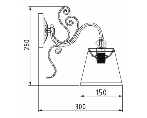 Бра Maytoni Vintage ARM420-01-R