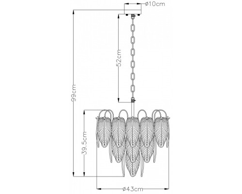 Подвесная люстра Arte Lamp Evie A4052LM-6SG