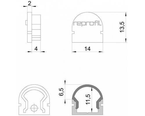 Набор из 10 заглушек для профиля Deko-Light R-AU-01-08 979580