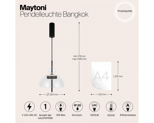 Подвесной светильник Maytoni Bangkok MOD185PL-L6B3K1