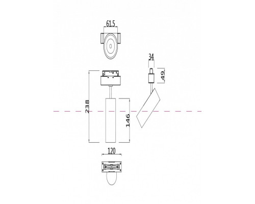 Светильник на штанге Maytoni Focus LED TR019-2-15W4K-B