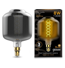 Лампа светодиодная Gauss LED Vintage Filament Flexible E27 8Вт 2400K 164802008