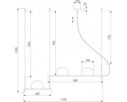 Подвесной светильник Eurosvet Stair 70145/3 черный