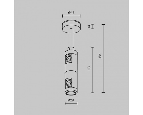 Подвес для трека Maytoni Accessories for tracks Flarity TRA156С-D1-B