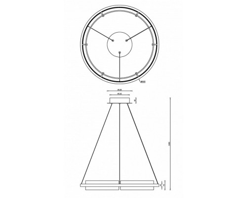 Подвесной светильник iLedex Meridian C4716-60 GD