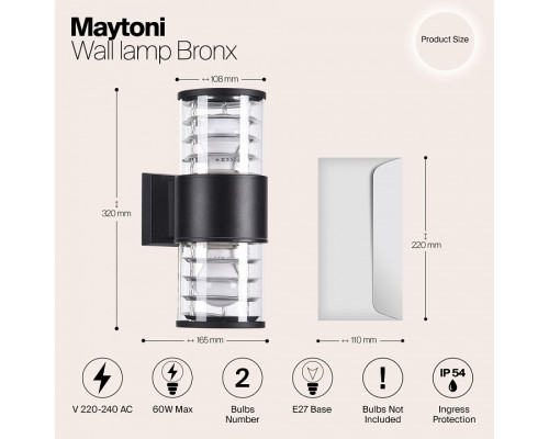 Светильник на штанге Maytoni Bronx O576WL-02B