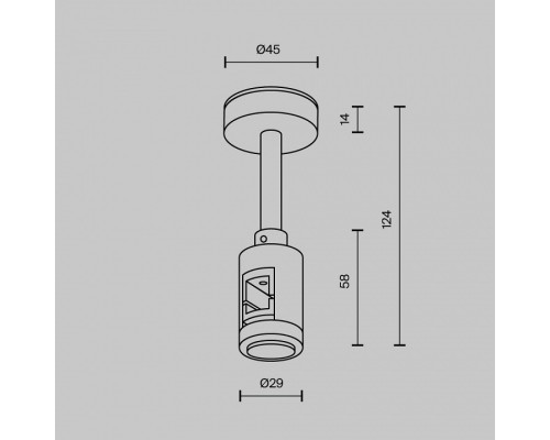 Подвес для трека Maytoni Accessories for tracks Flarity TRA156C-B1-B