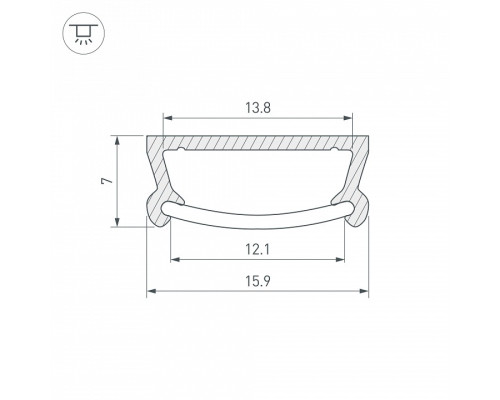 Профиль накладной Arlight TM-2000 (CT) 016939