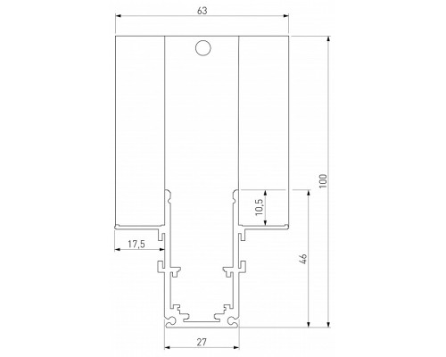 Соединитель угловой внутренний для треков встраиваемых Elektrostandard Slim Magnetic a067507