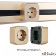 Розетка с заземлением на треке Arte Milano Am-track-sockets 380022TS/ES Gold