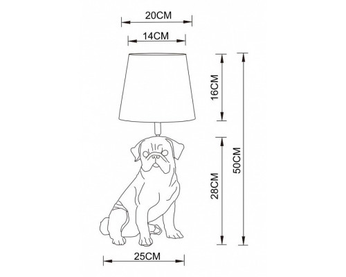 Настольная лампа декоративная Arte Lamp Bobby A1512LT-1WH