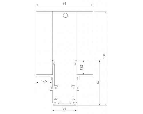 Соединитель угловой внутренний для треков встраиваемых Elektrostandard Slim Magnetic a067498