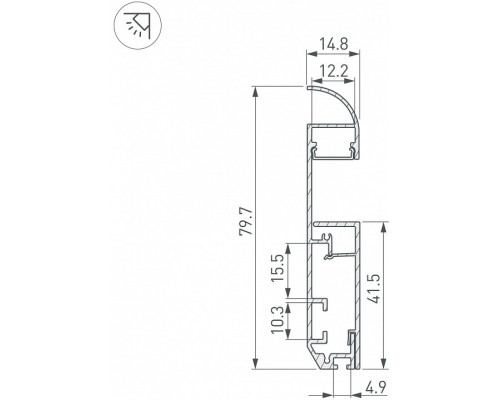 Профиль для плинтусов Arlight ARH-PLINTUS 045452